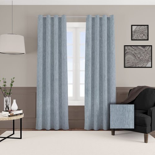 ZASŁONA DWUSTRONNA RIVER PASTELOWY NIEBIESKI (KOLOR 013) JAK SZTRUKS