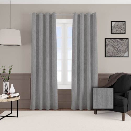 ZASŁONA DWUSTRONNA RIVER SZARA (KOLOR 010) JAK SZTRUKS