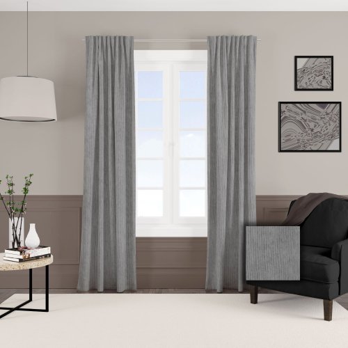 ZASŁONA DWUSTRONNA RIVER SZARA (KOLOR 010) JAK SZTRUKS