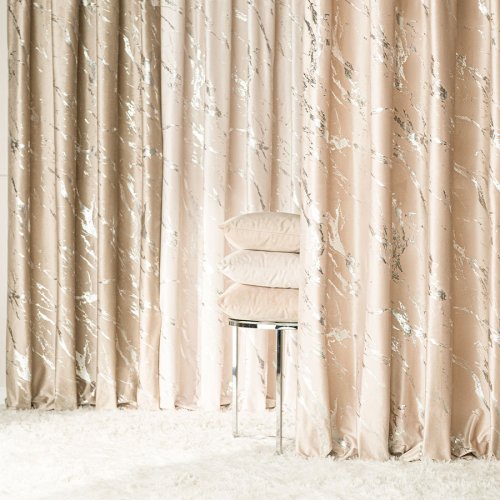 ZASŁONA MARMA NADRUK SREBRO/J.BEŻOWY DO 300CM