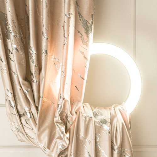 ZASŁONA MARMA NADRUK SREBRO/J.BEŻOWY DO 300CM