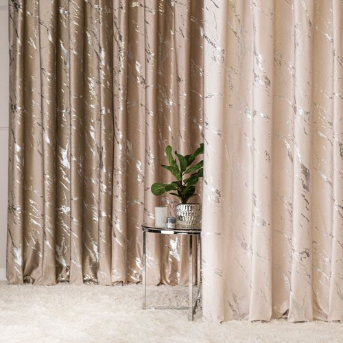 ZASŁONA MARMA NADRUK SREBRO/KREMOWY DO 300CM