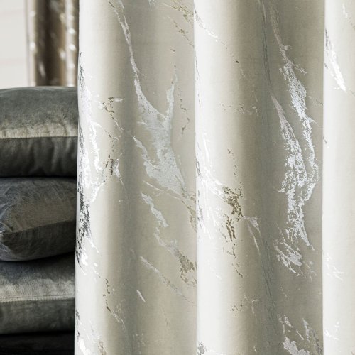 ZASŁONA MARMA NADRUK SREBRO/PASTELOWY SZARY DO 300CM