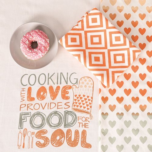 Ścierki 40 x 60cm Komplet 3 szt LOVE