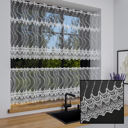 ZAZDROSTKA MARKIZETA SIATKA HAFTY 40CM/70CM  (cena za 0,50mb)