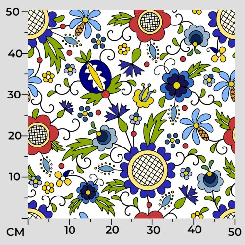 ZASŁONA FOLK KASZUBSKI SZER.150cm