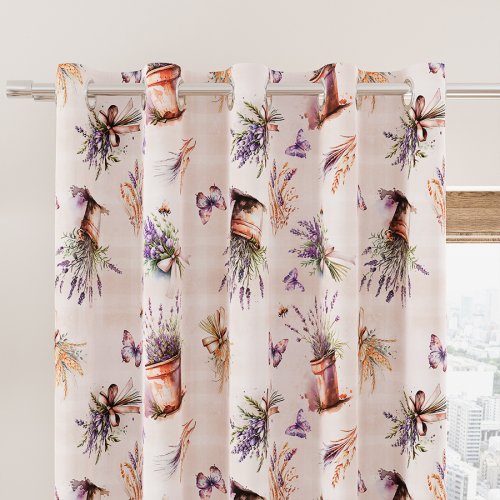 ZASŁONA WIOSNA LAWENDA BEŻ SZER.150cm