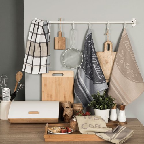 Ścierka kuchenna 50x70cm 1szt HANDMADE SZARA 001