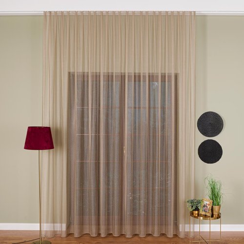 FIRANA FANTAZYJNA MOLLY CIEMNY BEŻOWY DO 300CM