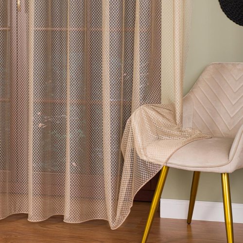 FIRANA FANTAZYJNA MOLLY JASNY BEŻOWY DO 300CM