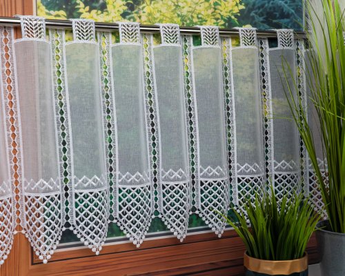 Zazdrostka etamina aplikacja biel  40/65/90/120cm  (cena za 0,50mb)