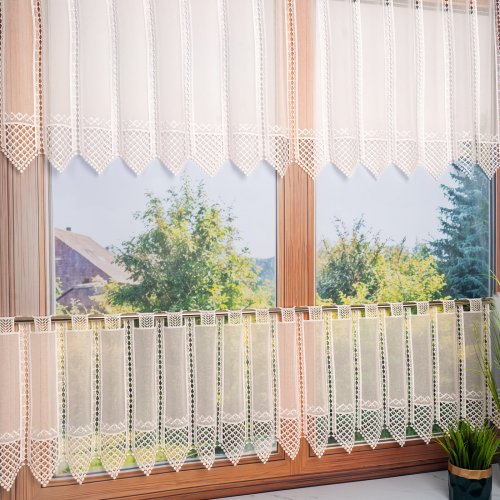 ZAZDROSTKA ETAMINA APLIKACJA ECRU  40/65/90/120CM  (cena za 0,50mb)