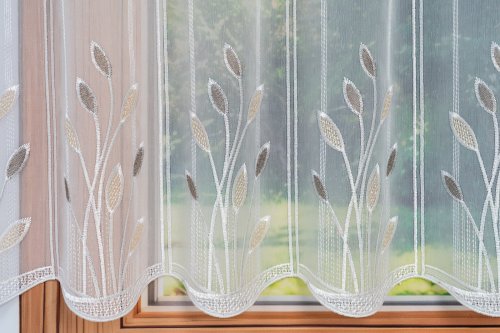 ZAZDROSTKA WOAL HAFT BRĄZ/KREM 45CM/75CM  (cena za 0,50mb)