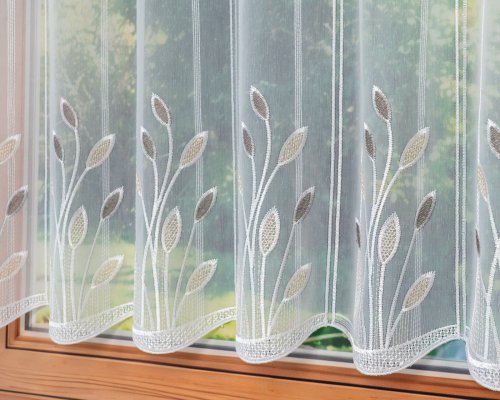 ZAZDROSTKA WOAL HAFT BRĄZ/KREM 45CM/75CM  (cena za 0,50mb)