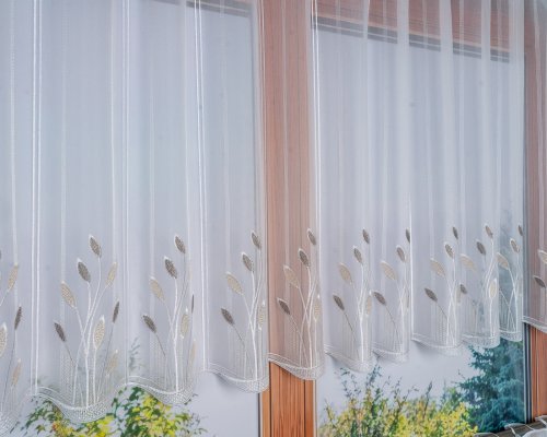 ZAZDROSTKA WOAL HAFT BRĄZ/KREM 45CM/75CM  (cena za 0,50mb)