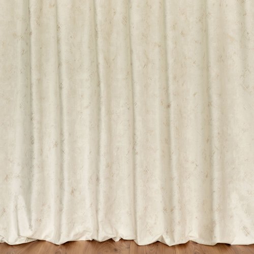 ZASŁONA GLOSS VELUR BŁYSK DRUK cream DO 300CM