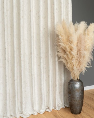 Zasłona gloss velur błysk druk cream do 300cm