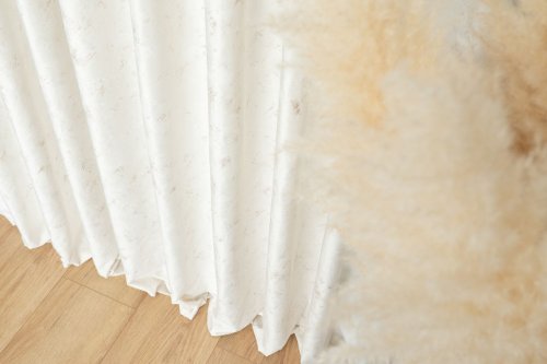 ZASŁONA GLOSS VELUR BŁYSK DRUK cream DO 300CM