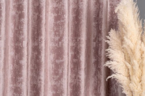 ZASŁONA GLOSS VELUR BŁYSK DRUK dirty pink DO 300CM