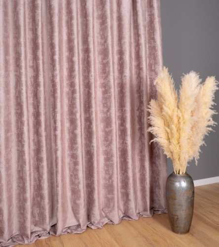 Zasłona gloss velur błysk druk dirty pink do 300cm