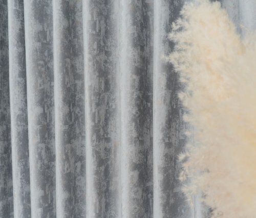 ZASŁONA GLOSS VELUR BŁYSK DRUK grey DO 300CM