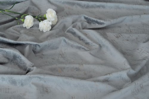 ZASŁONA GLOSS VELUR BŁYSK DRUK grey DO 300CM