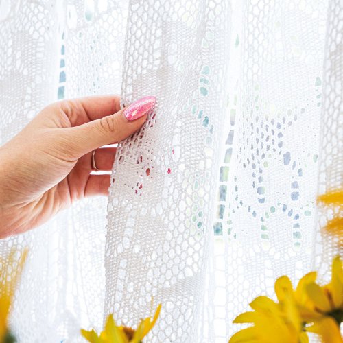 Zazdrostka inka koronka ażur  biała metraż (cena za 0,50mb)