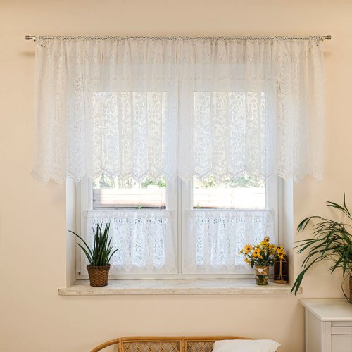 ZAZDROSTKA INKA KORONKA AŻUR  BIAŁA metraż (cena za 0,50mb)