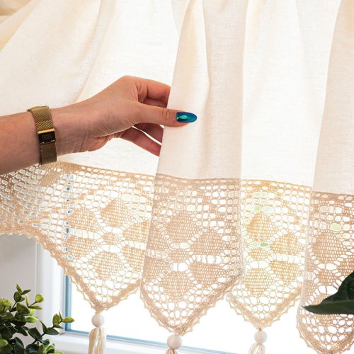 ZAZDROSTKA RACHELA KORONKA AŻUR  ECRU metraż (cena za 0,50mb)