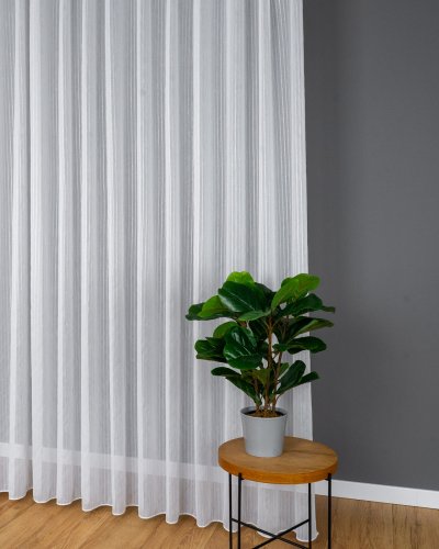 FIRANA JODEŁKA LINIE PION TŁO BIEL-SREBRO OŁ. 300CM