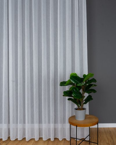 FIRANA JODEŁKA LINIE PION TŁO BIEL-SREBRO OŁ. 300CM
