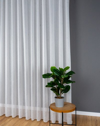 FIRANA JODEŁKA LINIE PION TŁO BIEL-ZŁOTO OŁ. 300CM