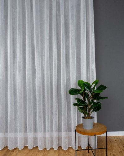 FIRANA JODEŁKA LINIE PION TŁO BIEL-ZŁOTO OŁ. 300CM