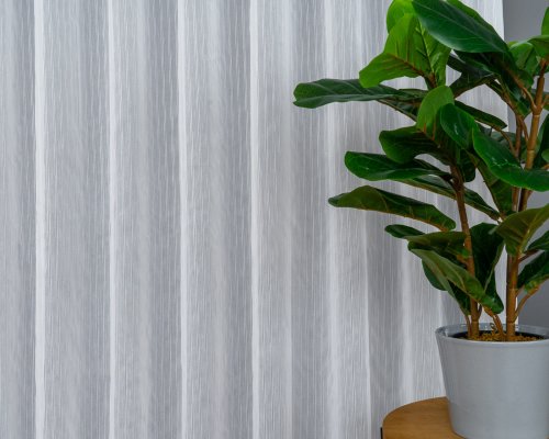 FIRANA JODEŁKA LINIE PION TŁO biel OŁ. 300CM