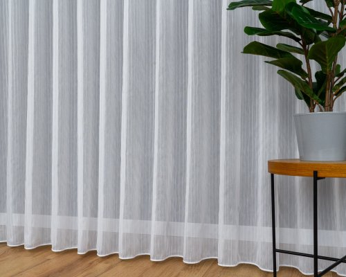 FIRANA JODEŁKA LINIE PION TŁO biel OŁ. 300CM