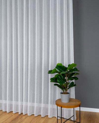 FIRANA JODEŁKA LINIE PION TŁO biel OŁ. 300CM