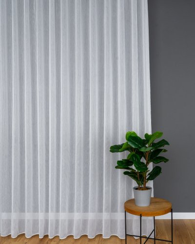 FIRANA JODEŁKA LINIE PION TŁO biel OŁ. 300CM