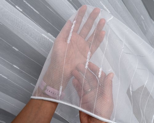 FIRANA LINIE PION SZCZOTKI  TŁO BIEL SREBRO OŁ. 300CM