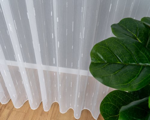 FIRANA LINIE PION SZCZOTKI  TŁO BIEL SREBRO OŁ. 300CM