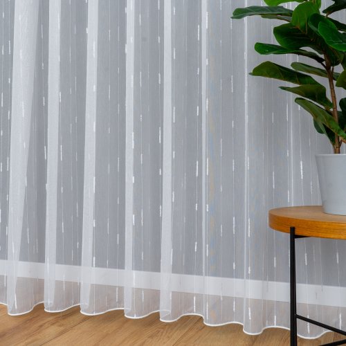 FIRANA LINIE PION SZCZOTKI  TŁO BIEL SREBRO OŁ. 300CM