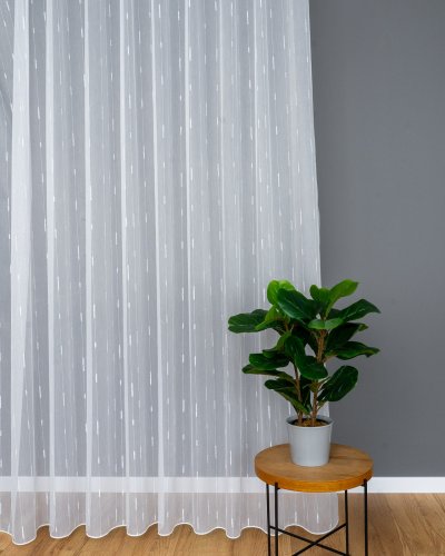 FIRANA LINIE PION SZCZOTKI  TŁO BIEL SREBRO OŁ. 300CM