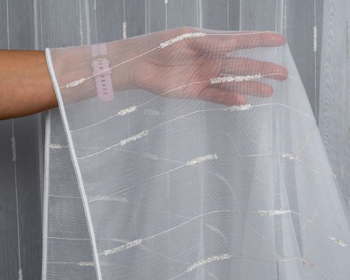 FIRANA LINIE PION SZCZOTKI  TŁO BIEL ZŁOTO OŁ. 300CM