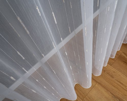 FIRANA LINIE PION SZCZOTKI  TŁO BIEL ZŁOTO OŁ. 300CM