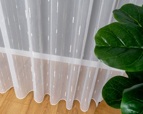 FIRANA LINIE PION SZCZOTKI  TŁO BIEL ZŁOTO OŁ. 300CM