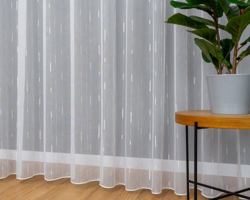 FIRANA LINIE PION SZCZOTKI  TŁO BIEL ZŁOTO OŁ. 300CM