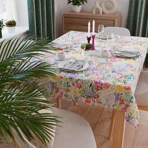 Obrus wiosenna łąka  140x180m