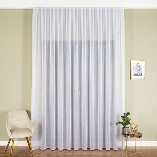 FIRANA BIAŁA POŁYSK FANTAZYJNA SREBRO OŁ. 300CM