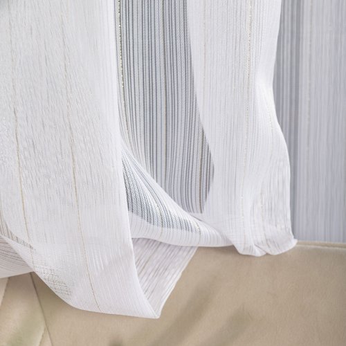 Firana biała połysk fantazyjna srebro oł. 300cm