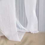 Firana biała połysk fantazyjna srebro oł. 300cm