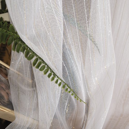 Firana fantazyjna tło biel złoto oł. 300cm